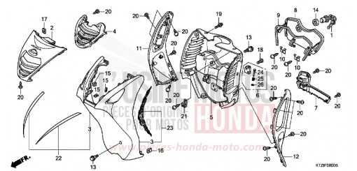 GAINE DE PROTECTION AVANT PES125RA de 2010